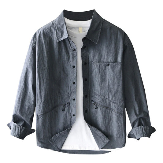 Men's British-style Oxford Long-sleeved Shirt