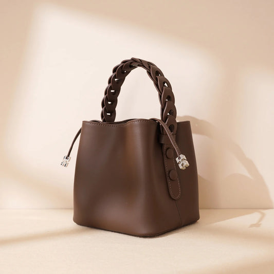 Hand-woven Fashion Mini Cross Body Bucket Bag